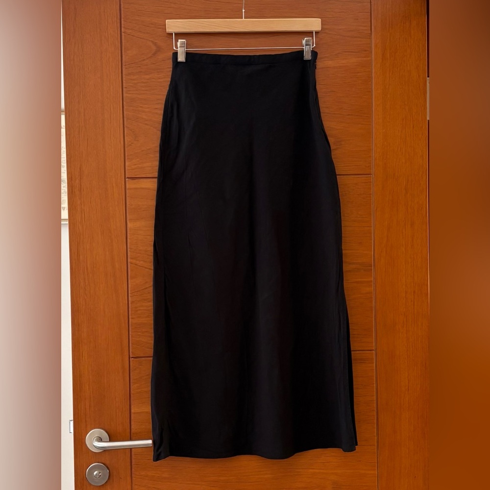 & Other Stories Black Midi Skirt
